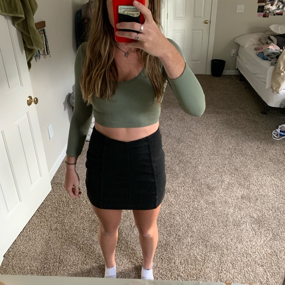 Free People black mini skirt